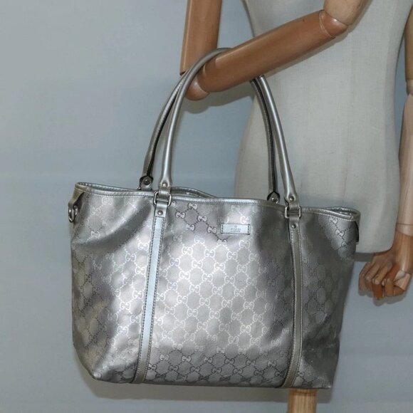 GUCCI GG implementation Tote Bag Silver Auth - Picture 15 of 16